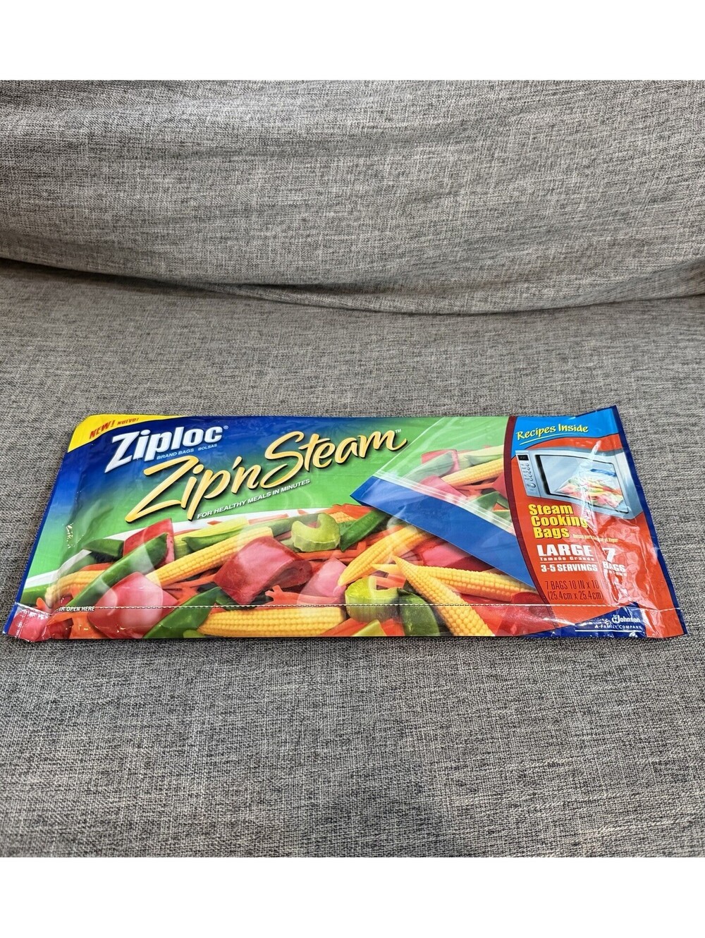 Ziploc Zip N Steam 7 Large Bags Microwave Steam Cooking Bag Discontinued New